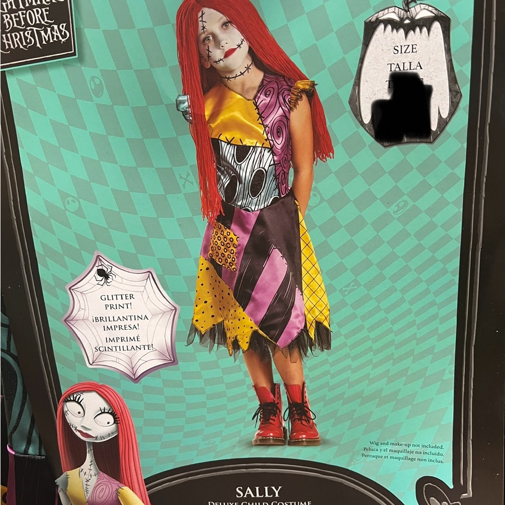 Nightmare Before Christmas Sally Deluxe Child Costume youth Girls small or mediu